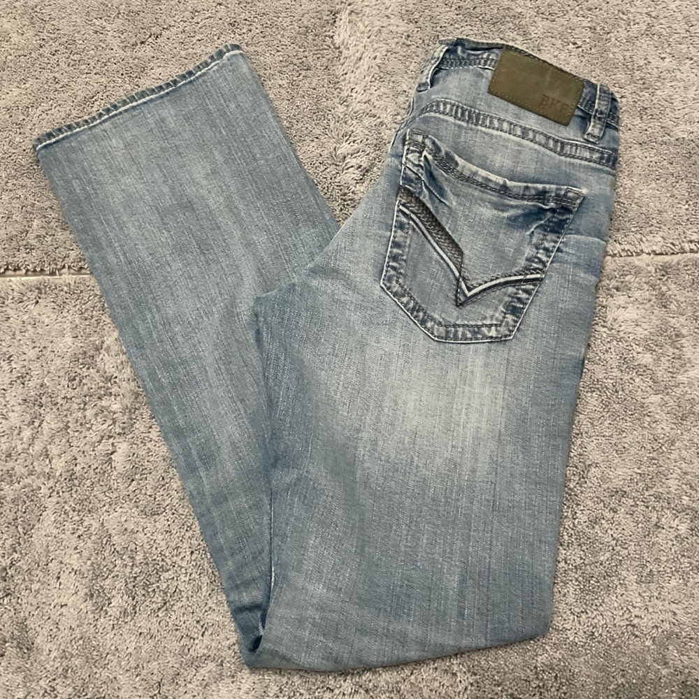 BKE Aiden Bootcut Jeans Mens 31x32 Light Wash Stretch Denim Blue